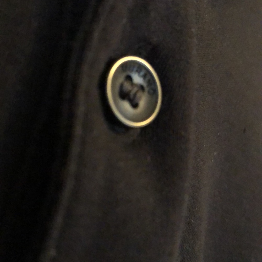 MURANO Men’s Black Polo - buttons are shiny BLACK